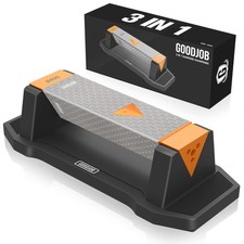 Extra Large Diamond Sharpening Stone Set 3 Side Grit Large, Orange