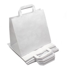 DayBays Weiß Papiertüten Papier Tragetaschen Tüten Taschen Papiertragetaschen
