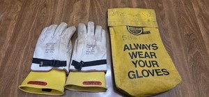 Salisbury Linemans Gloves Size 12.5 With Bag Electrical Electrician 