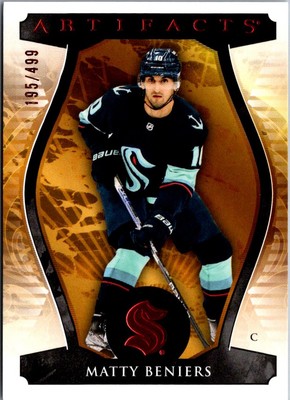 2023-24 Upper Deck Artifacts Ruby Matty Beniers 195/499 Seattle Kraken #104