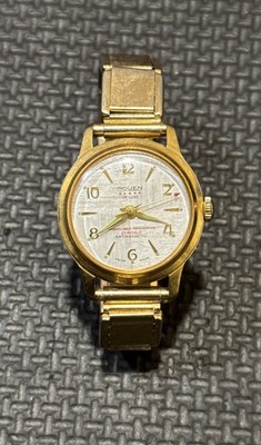 Vintage Swiss Made Rouen DE LUXE Mechanical Ladies Watch Unbreakable Mainspring