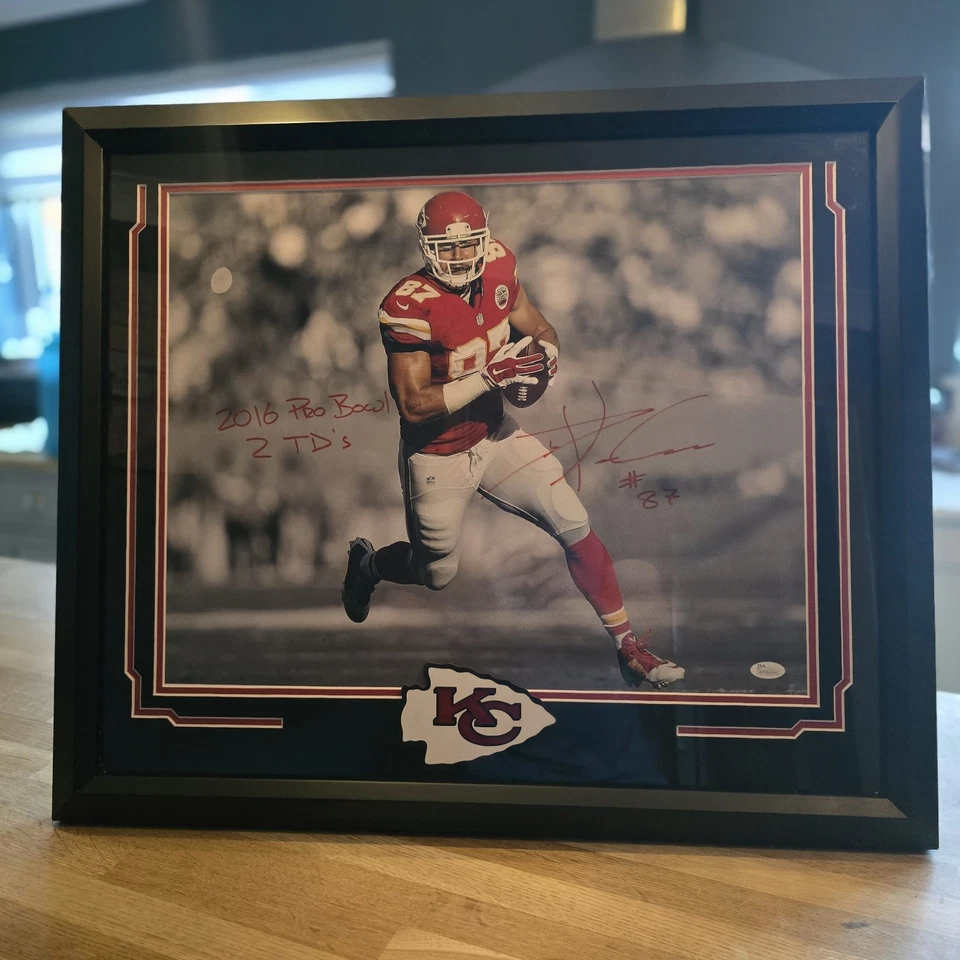 Travis Kelce Kansas City Chiefs JSA Authenticated Professionally Framed - Image 2 of 4