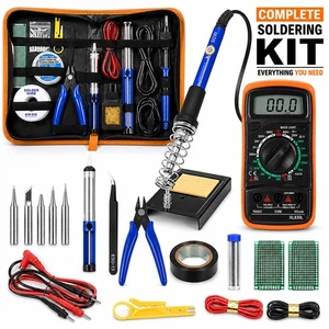 DIY Kit de soudure 60W Set de réparation électronique en fer réglable avec multimètre