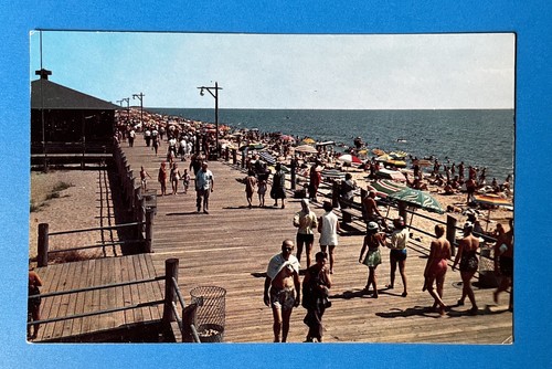 CONNECTICUT HAMMONASSET STATE PARK Vintage Postcard Beach Boardwalk View Madison
