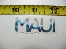 MAUI WITH WAVES SCENE SMALL STICKER DECAL HAWAII LOVE VACATION TRIP SOUVENIR