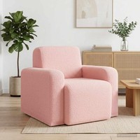 Sessel Rosa Bouclé