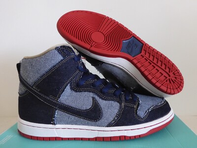 NIKE SB DUNK HIGH TRD QS ''DENIM REESE FORBES'' MIDNIGHT NAVY SZ 9 [881758-441]
