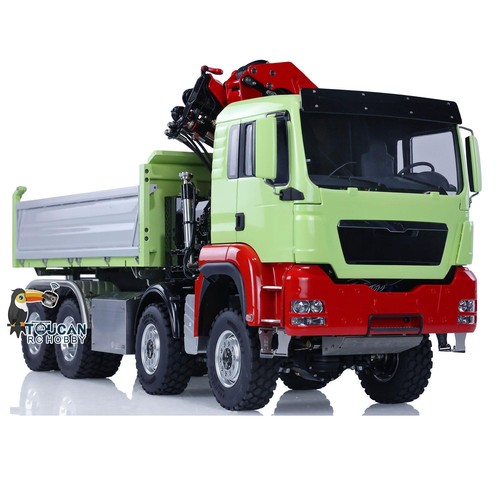 LESU 1/14 RC Hydraulic Assembled Painted 3-Way Dumper 8X8 Crane Tipper Model - Bild 3 von 11