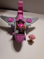 Paw Patrol Dino Rescue Deluxe Rev Up Pink Vehicle Plane Skye Figures