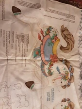 CAROUSEL HORSE fabric panel applique decor wall hanging soft sculpture