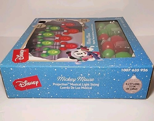Disney Christmas Mickey Mouse Projection 8 Musical Light String Length 8.2 ft - Picture 4 of 5