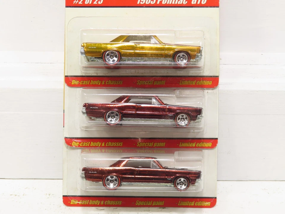 Mattel H7067 Lote de 3 Hot Wheels Classic Series 1 1965 Pontiac GTO NUEVO EN CAJA 8705 Foto 2 de 4