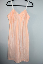 Vintage Penneys Adonna Nightgown Slip Dress Peach/Pin 36 Average Pinup