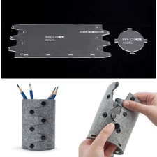 Acrylic pen container pencil vases Template Leather craft Pattern model stencil