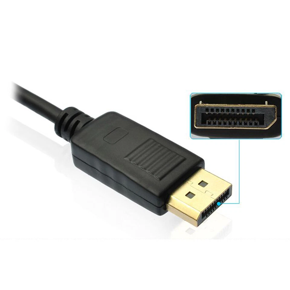 B64 DisplayPort zu VGA Adapter DP Stecker auf VGA Buchse Konverter PC Mac Beamer - Bild 3 von 4