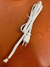 16 gauge Replacement Power Cord, 16/3 SPT-2, 125 volt, 4 ft., white (145-104)