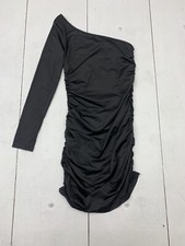 Shein Womens Black Side Rouched Dress Size Medium