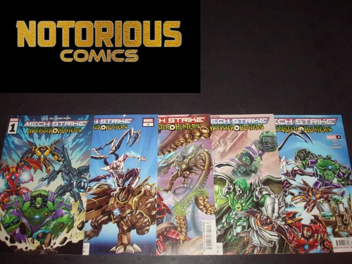 Mech Strike Monster Hunters 1-5 Complete Comic Lot Run Set Marvel Collection