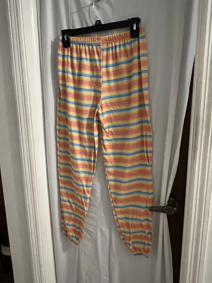 Lucky Brand Girls Multicolor Striped Pajama Bottoms Sz L 14/16 Flame Resistant - Image 3 of 4