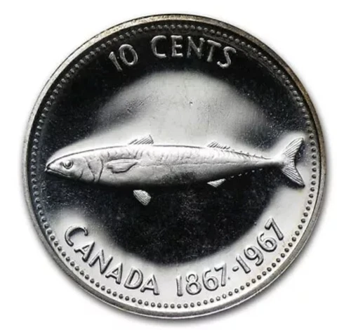 1967 Canada 10 Cents — photo from the most recent tracked eBay sale
