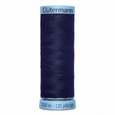 Gutermann Nähgarn reine Seide 100m 711 marine - je