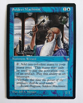  SOLDEVI MACHINIST  ICE AGE 1995  NM  BLUE  MAGIC MTG  ICE AGE MACHINIST