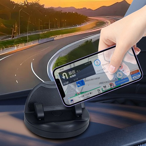 Black Mobile Phone Holder Car Interior Dashboard Stand Mount Holder Universal - Foto 2 di 12