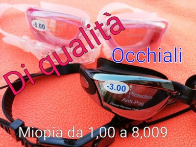 Occhialini nuoto graduati - 2,00 miopia COLORE ROSA Lente in policarbonato  | eBay
