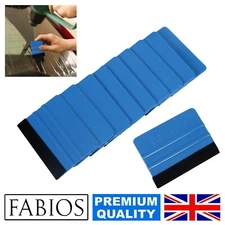 10 x Blue Squeegee Application Tool Vinyl Sign Car Wrap Tint Wrapping Felt Edge
