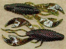 4 1/2" Claw Bug Watermelon Red Jig Trailer Creature 50 pack Bulk Plastics 