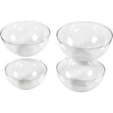 Concrete Mold Transparent Bowls 4 Different Sizes 13.6+15.6+18 cm Creative Craft