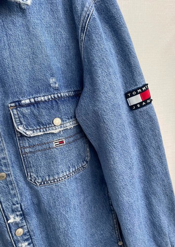Tommy Jeans Mens Denim Jacket. Size Medium. Tommy Hilfiger, Denim Shirt Jacket - Picture 5 of 11