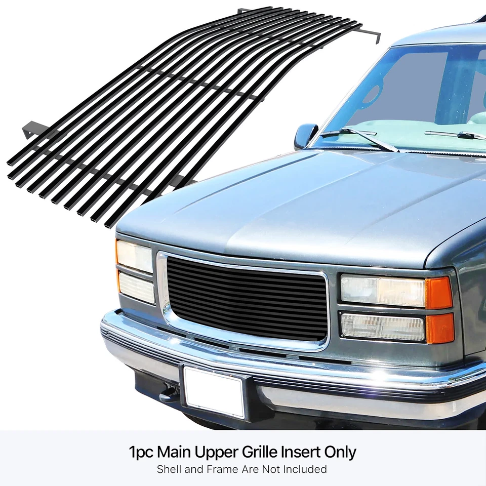 Fits 1994-1999 GMC Sierra Pickup/Suburban/Yukon Black Stainless Billet Grille - Image 3 of 4