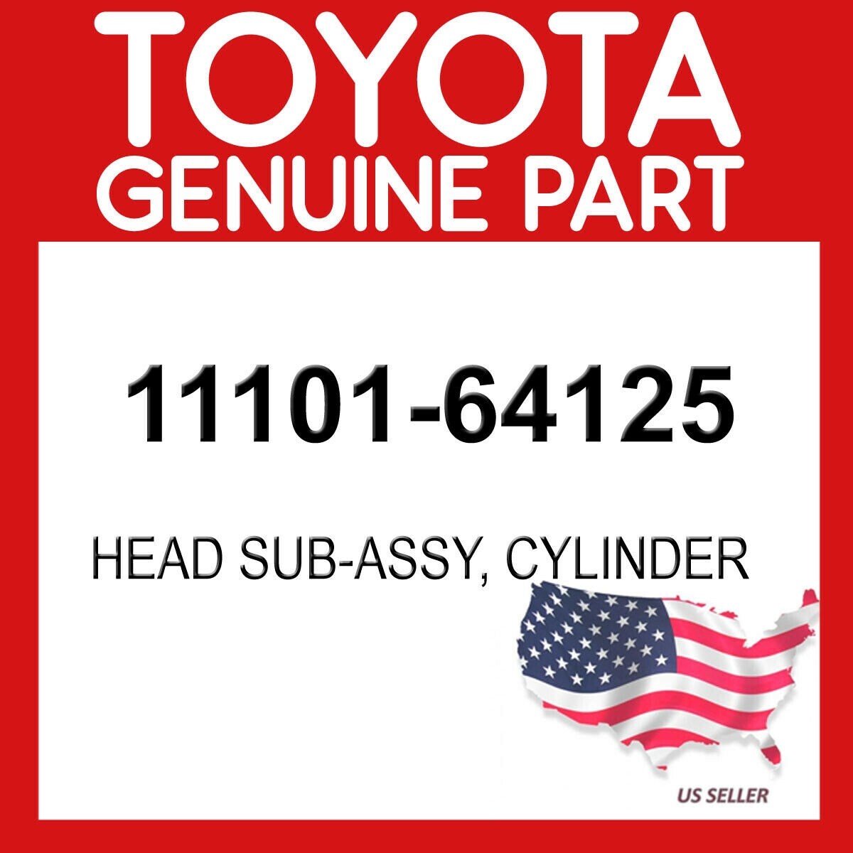 TOYOTA GENUINE OEM 11101-64125 HEAD SUB-ASSY, CYLINDER 1110164125  