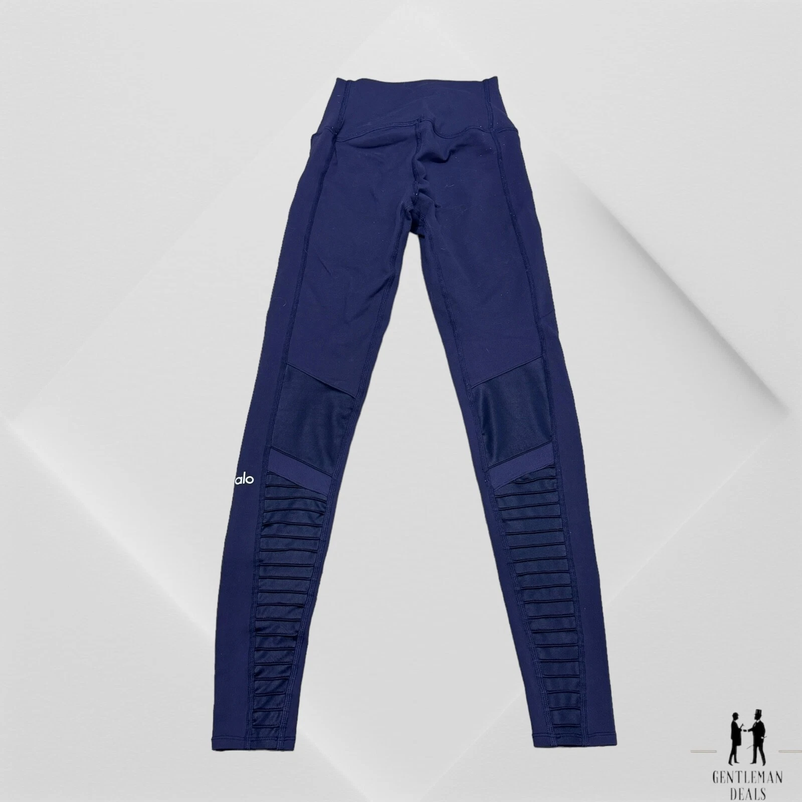 alo-yoga moto textured fitted compression yoga leggings