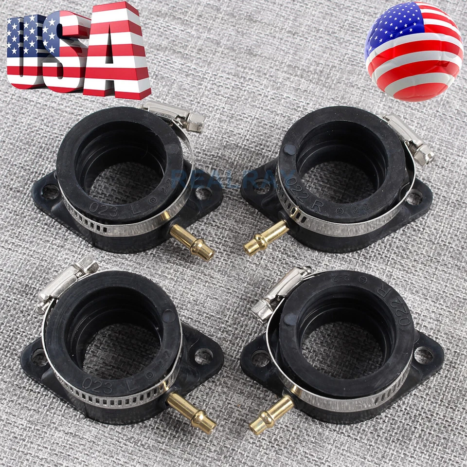 4pcs New Intake Manifold Boots for 1973-1980 Kawasaki Carburetor Z1 KZ900 KZ1000 - Image 3 of 4
