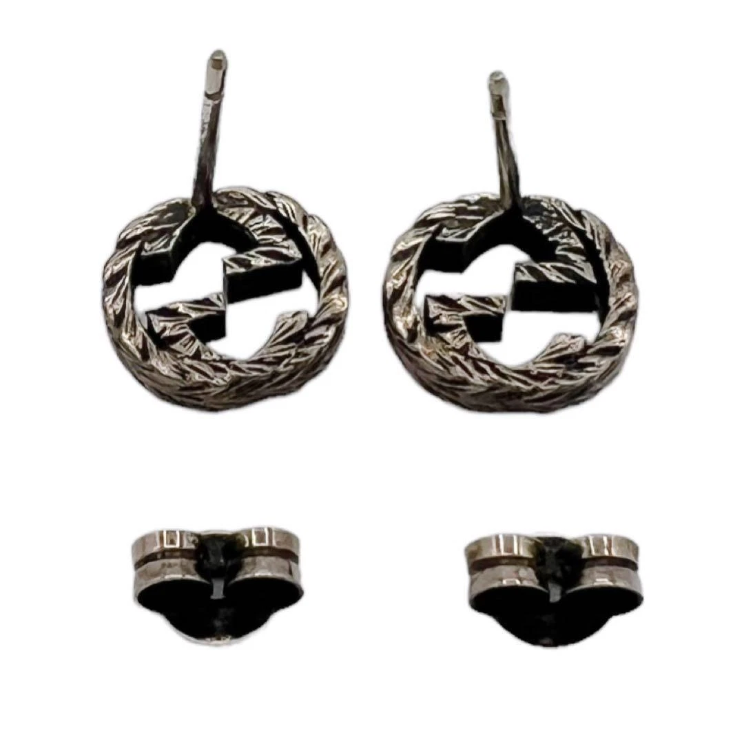 Boucles d'oreilles imbriquées G arabesque argent 925 0,9 cm x 1 cm x 0,2 cm accessoires