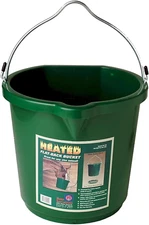 Farm Innovators Inc. Heated Water Bucket with Flat Back & Built-In Thermostat, 5