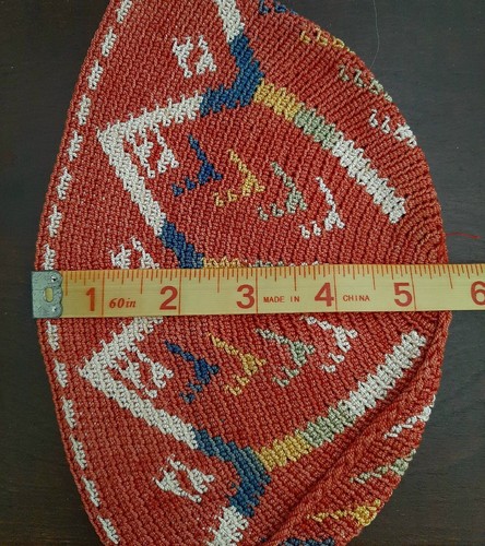 Vintage Syria Lebanon Kurdish Tribal Ethnic Hand Knit Crochet Silk Hat Cap - Picture 9 of 12