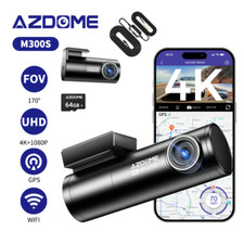 AZDOME 2CH 4K Dash Cam WiFi GPS Auto Kameras Parkmodus 1080P&Hardwire-Kit M300S