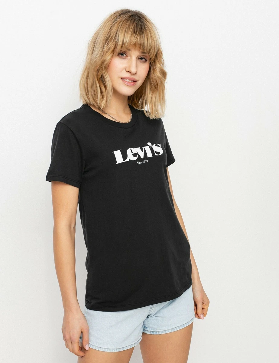 Black levi's t shirt cheap women's