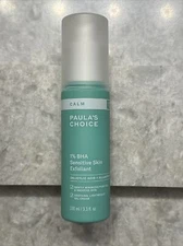 NEW PAULA’S CHOICE Calm 1% BHA Sensitive Skin Exfoliant 3.3 fl. oz 100 ML Face