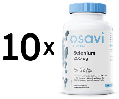 10 x Osavi Selenium, 200mcg - 180 vcaps (72,22 EUR/kg)