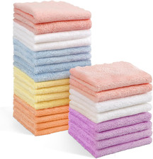 Baby Washcloths 24-Pack 7''X9'' , Microfiber Coral Fleece Baby Towels, Super So