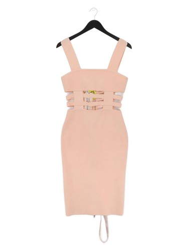 House Of CB London Women's Midi Dress L Pink Rayon with Elastane, Nylon Bodycon - Picture 1 of 6