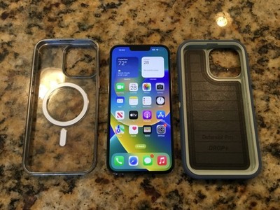 Apple iPhone 13 Pro Max 256gb sierra blue T-Mobile 89% battery GC