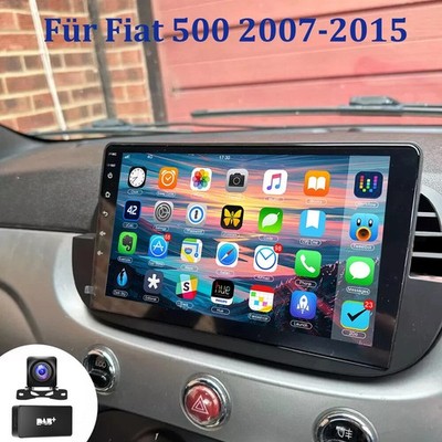 4+64G DAB Autoradio Für Fiat 500 2007-2015 Android 15 9'' Kamera Carplay GPS NAVI