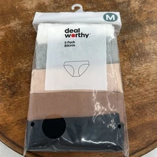 Deal Worthy Underwear Wm Medium Bikinis 5 Pack Open Box