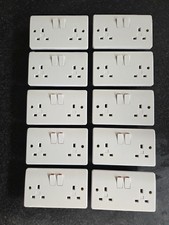10 x Used MK Logic Plus Double 13a Sockets In  very Good used Condition 