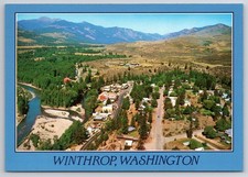 Winthrop Washington Aerial View Postcard North Cascades National Park